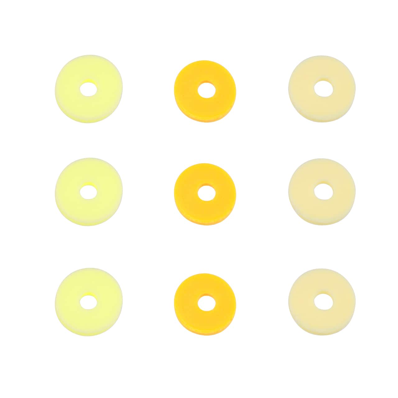 12 Pack: Yellow PVC Rondelle Spacer Heishi Beads, 5.8mm by Bead Landing™